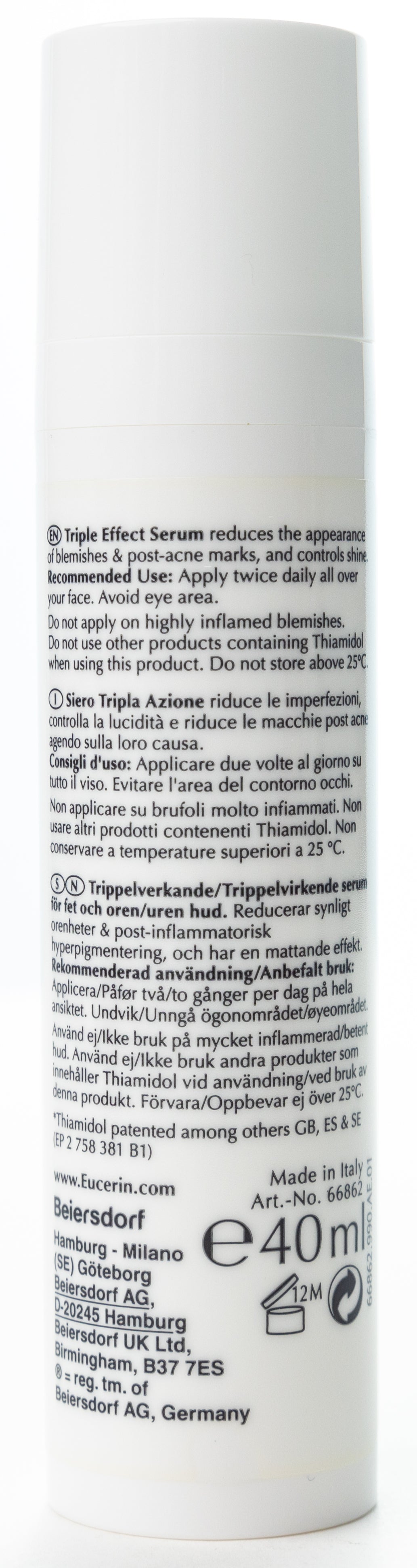 Eucerin DermoPurifyer Oil Control Post-Acne Marks Reduction Triple Effect 40 Ml