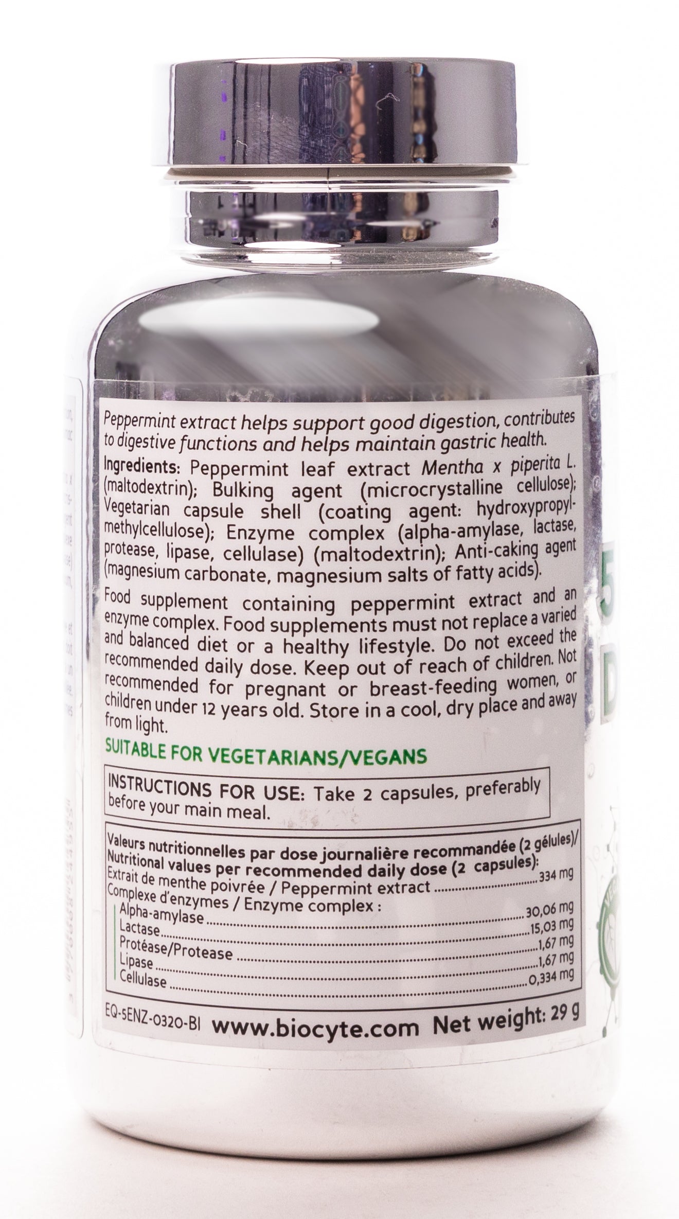 Biocyte 5 Enzymes Digestives 60 Capsule