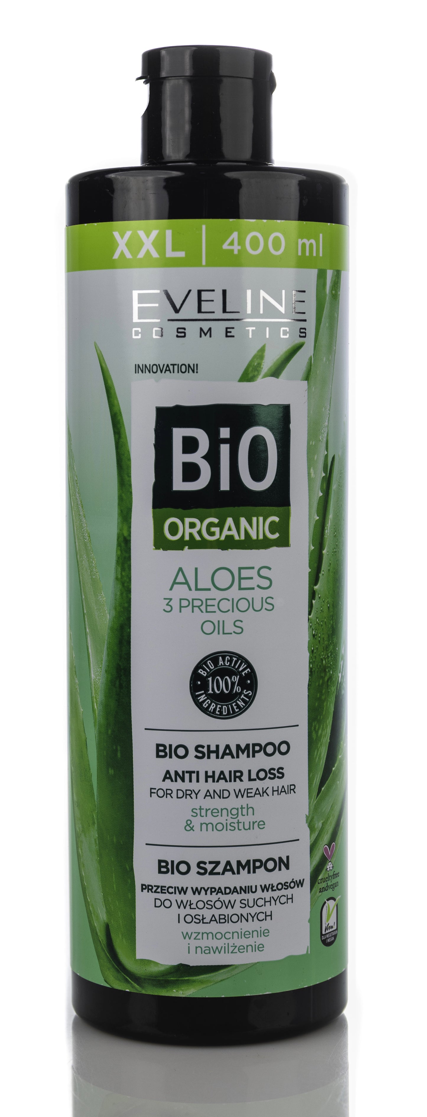 Eveline Bio Organic Aloe + 3 Precious Oils Anti Hair Loss Shampoo 400 Ml