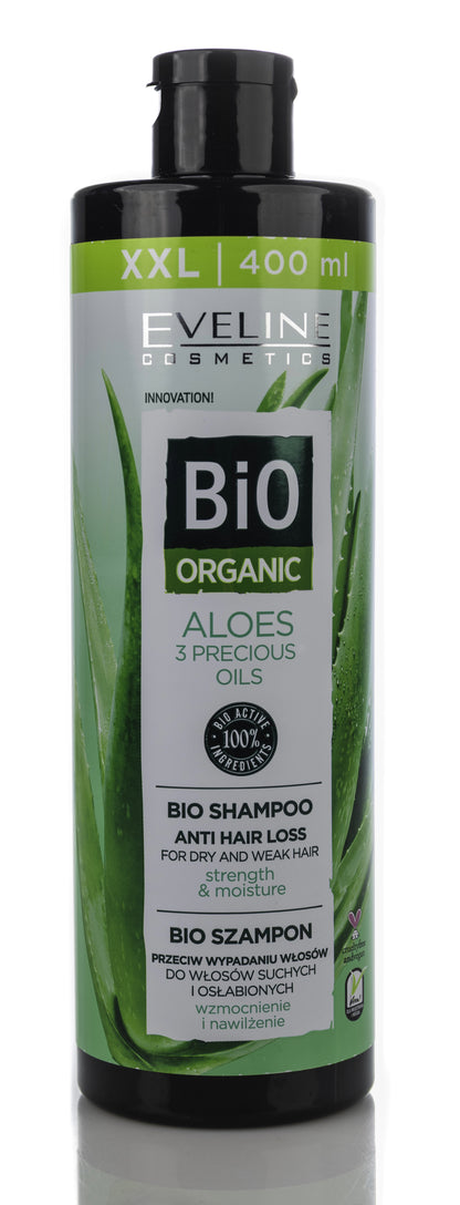 Eveline Bio Organic Aloe + 3 Precious Oils Anti Hair Loss Shampoo 400 Ml