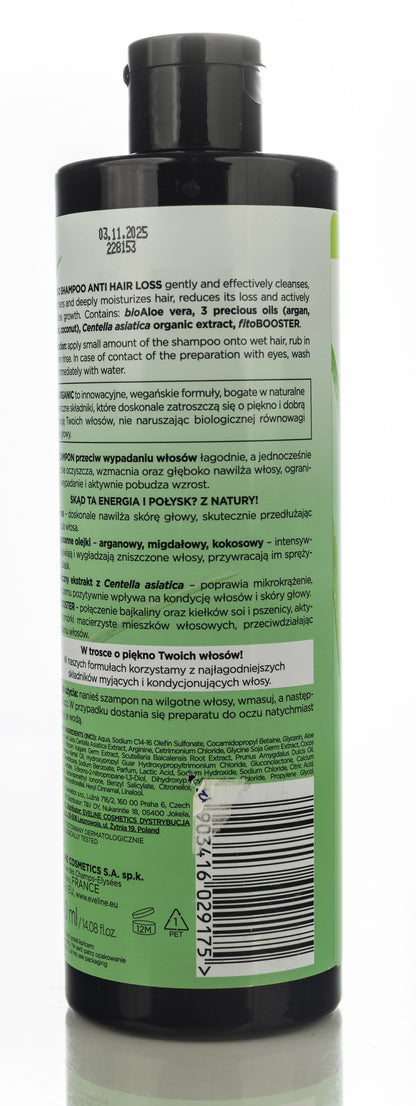 Eveline Bio Organic Aloe + 3 Precious Oils Anti Hair Loss Shampoo 400 Ml