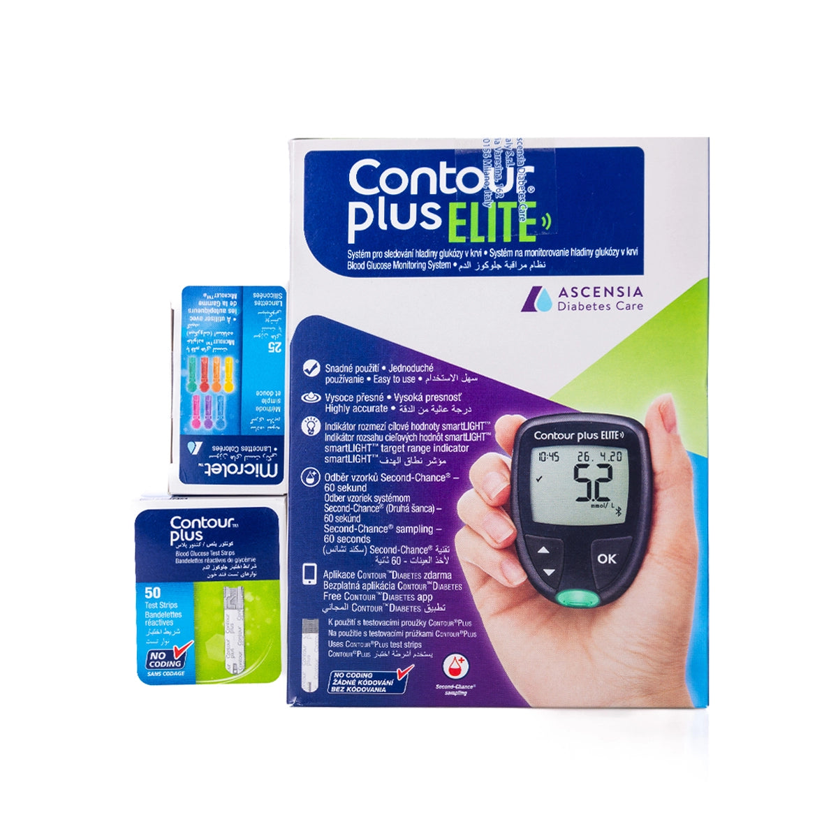 Contour Plus Elite Mmol/L + 50 Strips + 25 Lancets