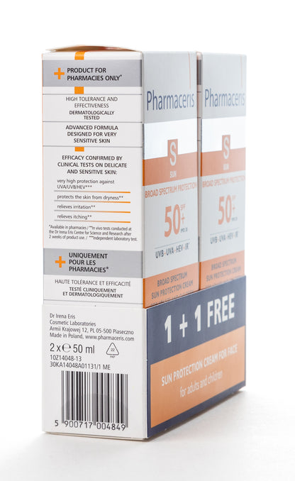 Pharmaceris S Broad Spectrum Protective Cream SPF 50+ Offer Pack (1+1)  50 Ml