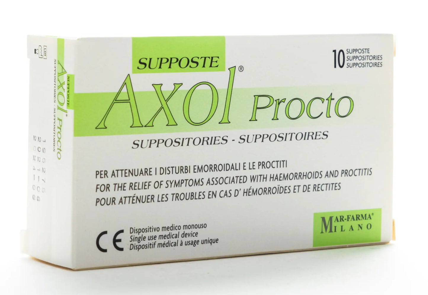 Axol Procto 10 Suppository