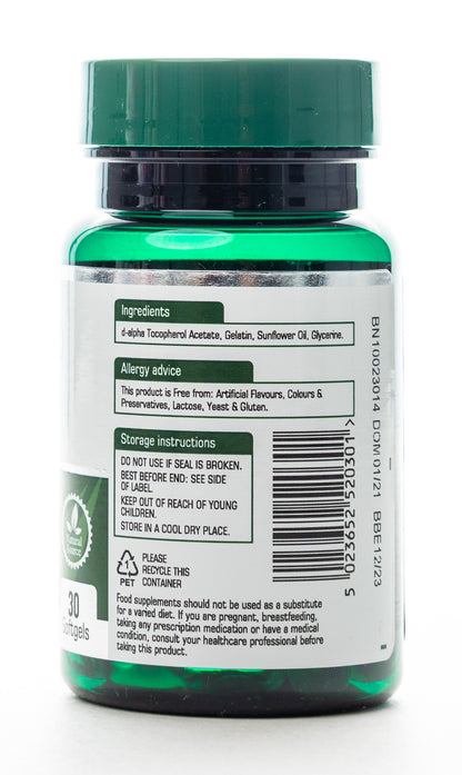 Natures Aid Vitamin E 1000IU 30 Softgels