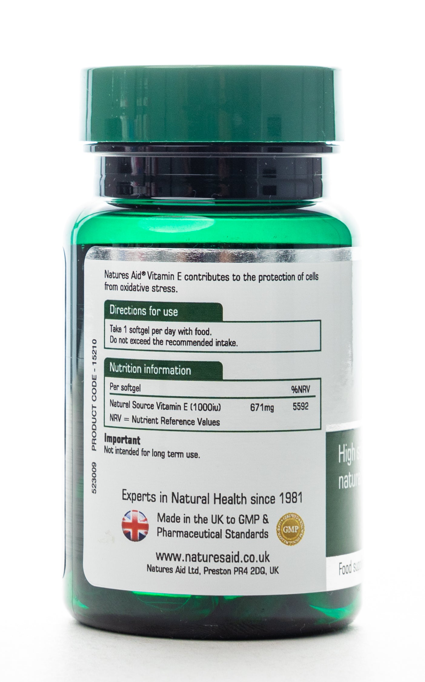 Natures Aid Vitamin E 1000IU 30 Softgels