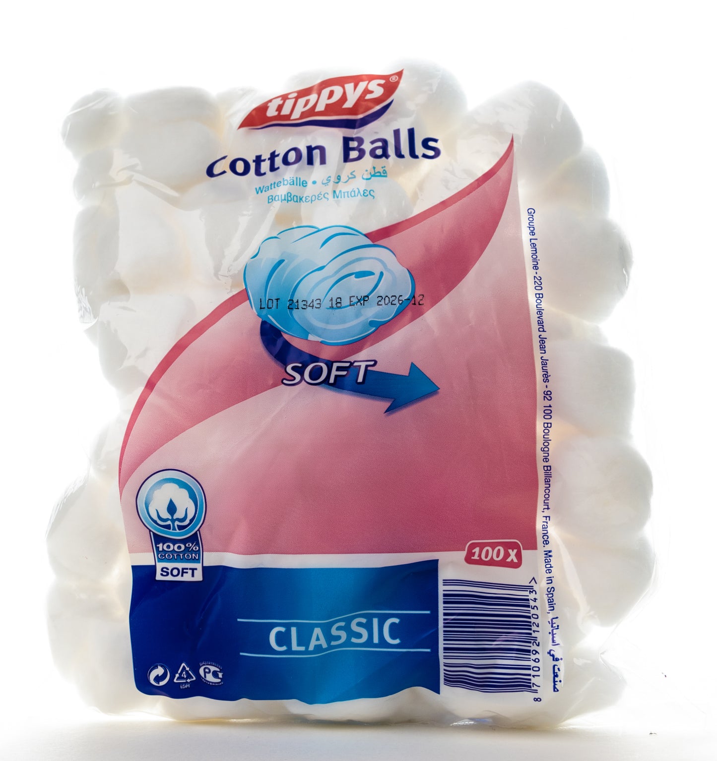 Tippys Cotton Balls 100 Pieces