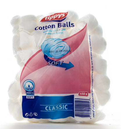 Tippys Cotton Balls 100 Pieces