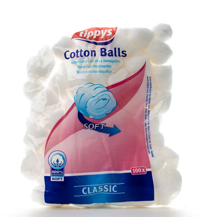 Tippys Cotton Balls 100 Pieces