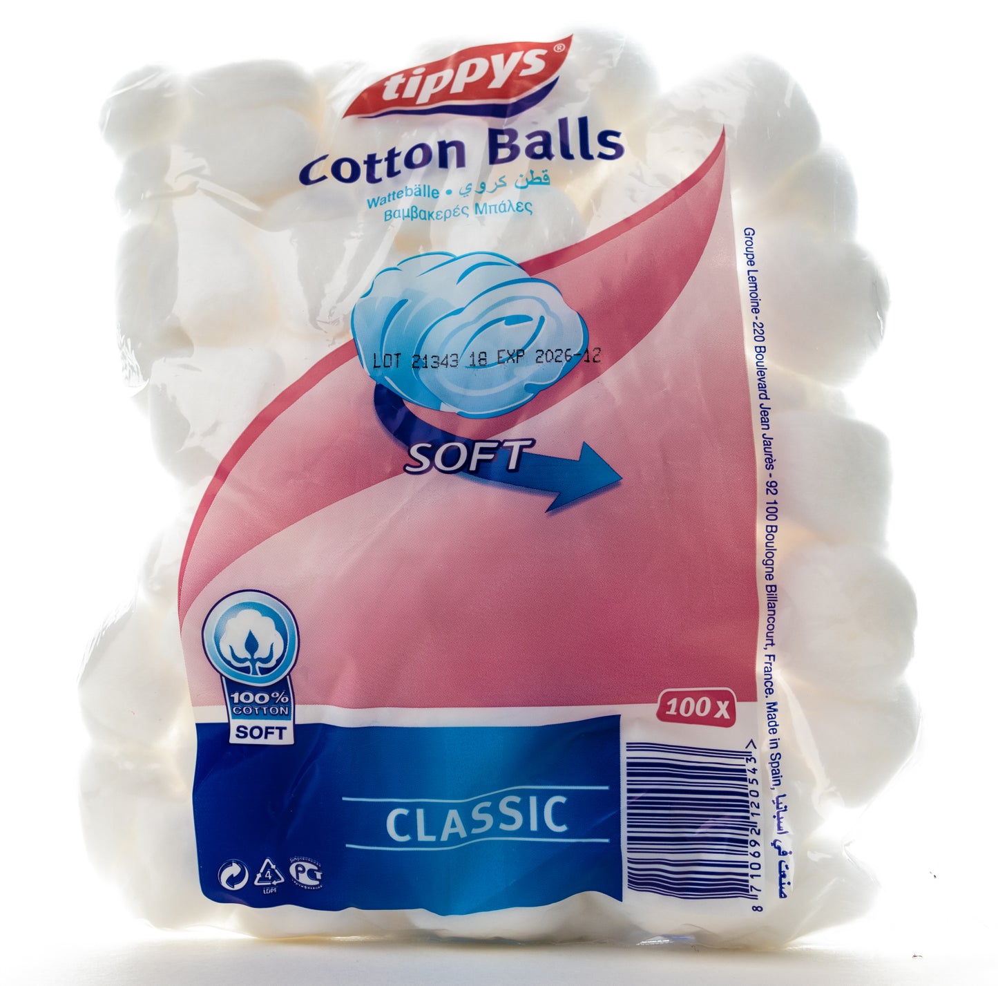 Tippys Cotton Balls 100 Pieces