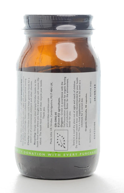 Viridian 100% Organic Chlorella 90 Capsules
