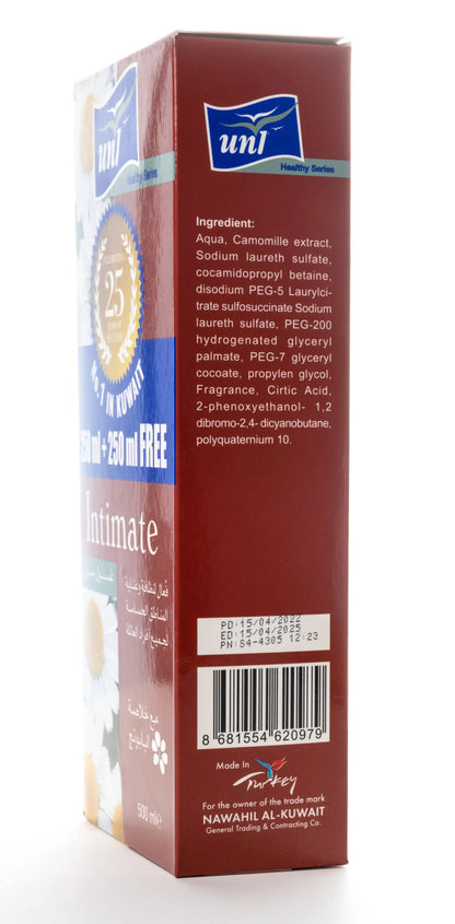 Uni Intimate Wash Gel 500 Ml (250+250) Offer