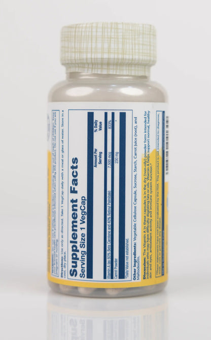 Solaray Vitamin A 7500mcg 60 Capsules