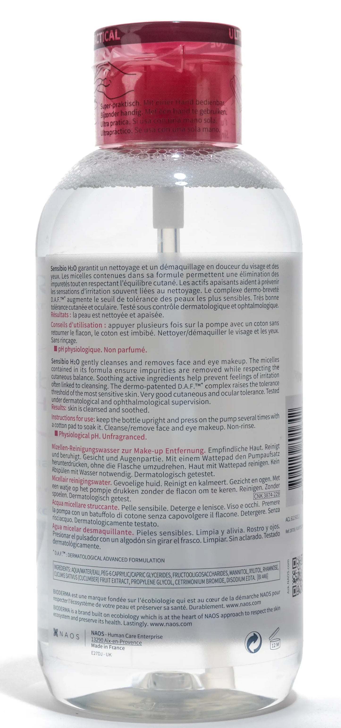 Bioderma Sensibio H2O Micellar Water Pump 850 Ml (Save 20%) Offer