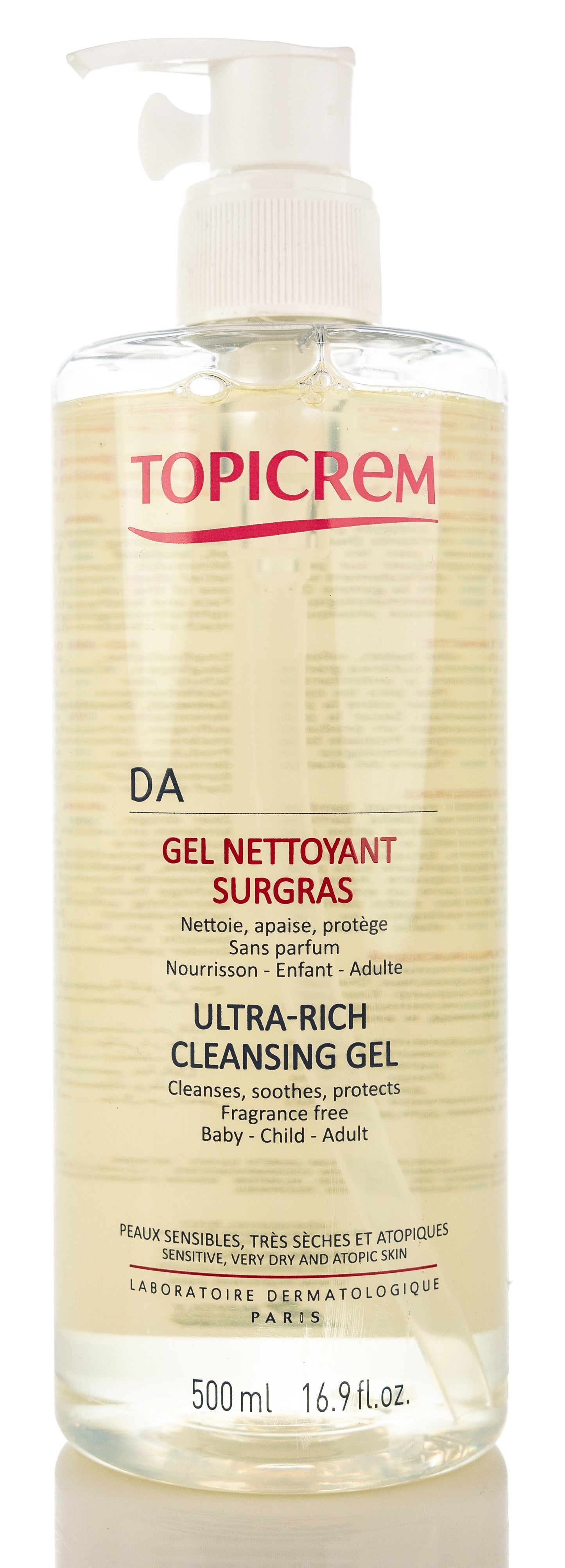 Topicrem DA Ultra Rich Cleansing Gel 500 Ml