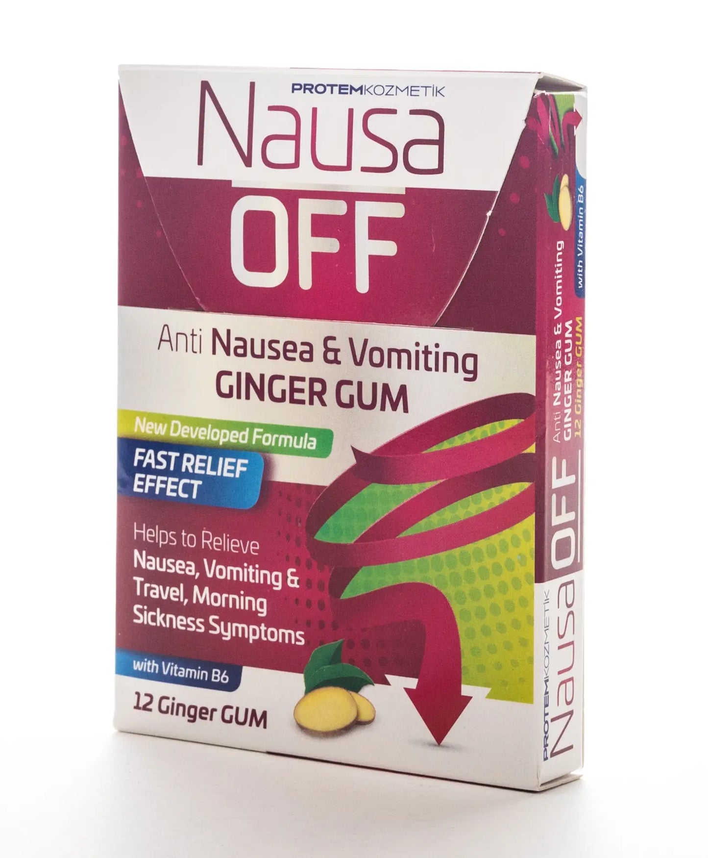 Nausa Off Ginger Gum 12 Gums