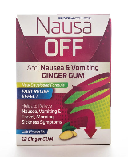 Nausa Off Ginger Gum 12 Gums
