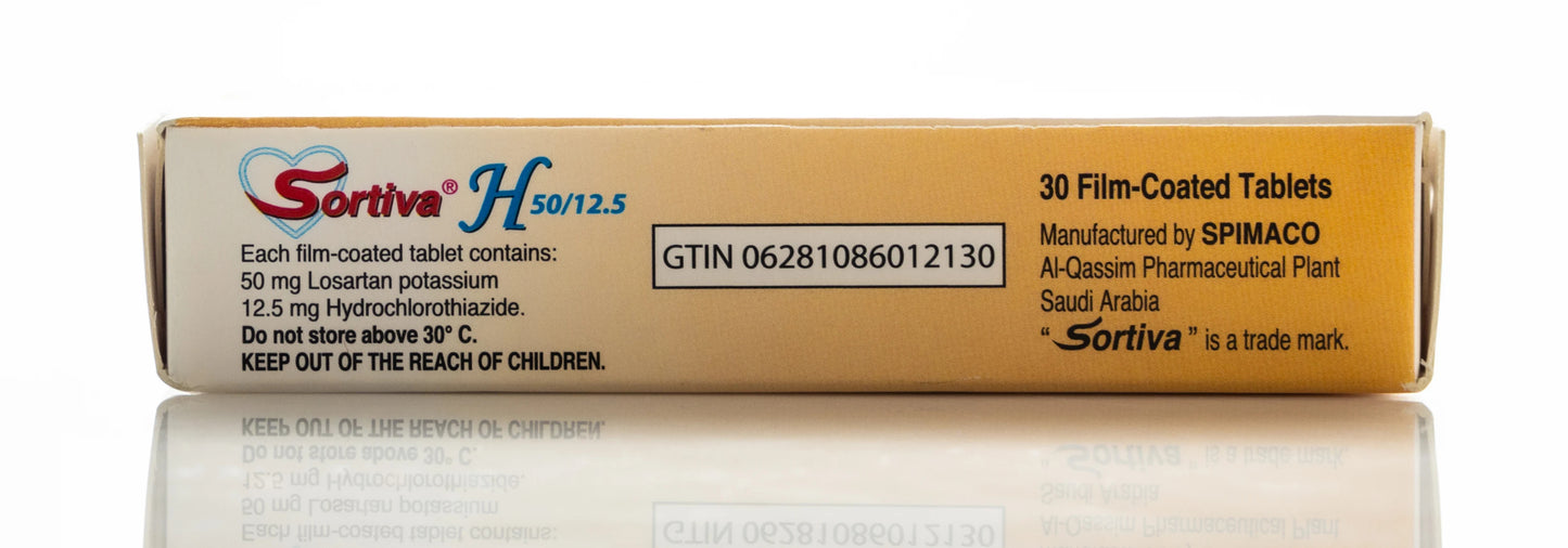 Sortiva H 50/12.5Mg 30 Tablets