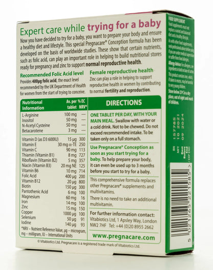 Vitabiotics Pregnacare Conception 30 Tablets