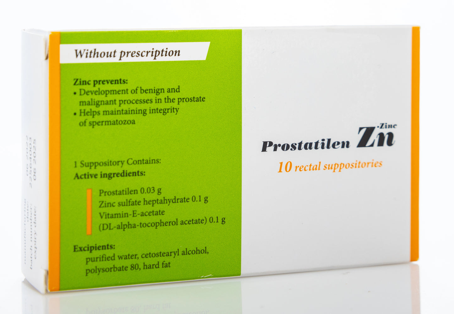 Prostatilen Zinc Suppository 10 Pieces