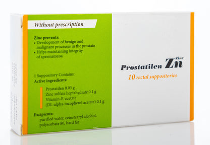 Prostatilen Zinc Suppository 10 Pieces