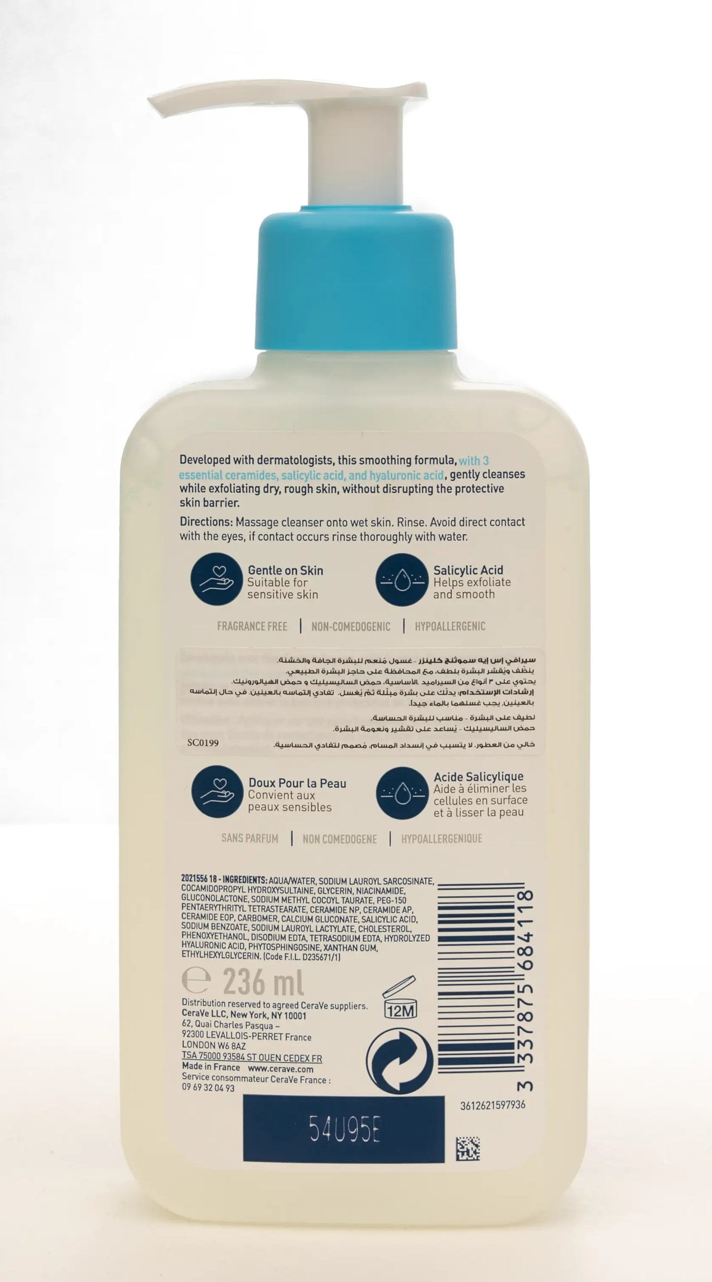 CeraVe SA Smoothing Cleanser 236 Ml