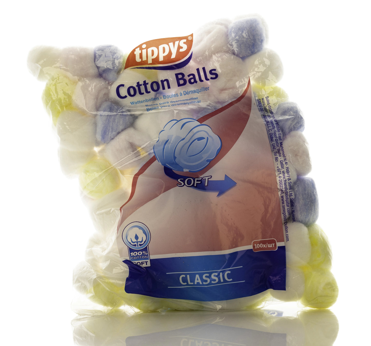 Tippys Color Cotton Balls 100 Pieces