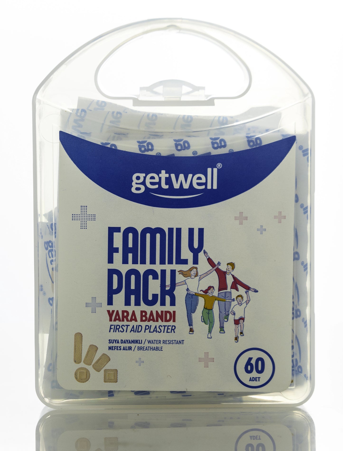 Getwell Family Pack First Aid Plaster 60 Pieces