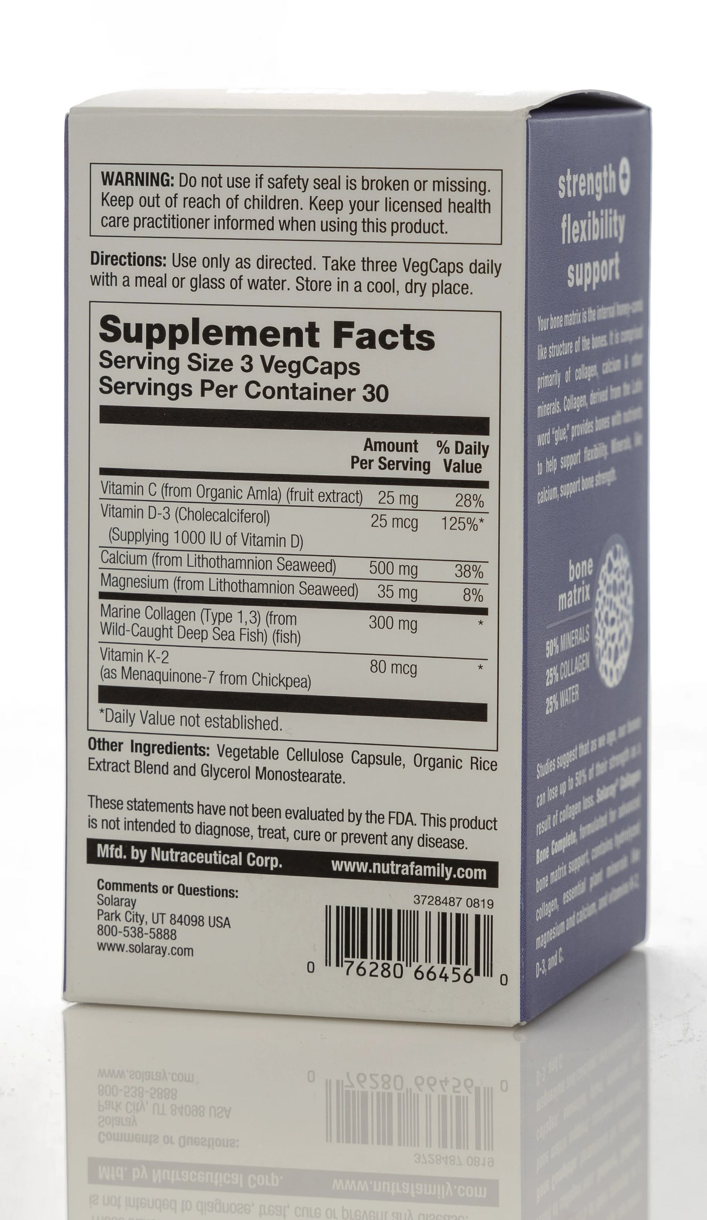 Solaray Collagen Bone Complete 90 Capsules