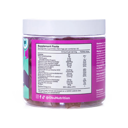 OBU Kids MultiVit and Probio Gummies 90 Gummies