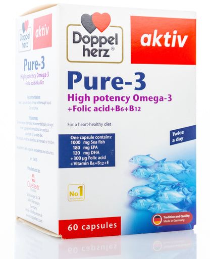 Doppelherz Aktiv Pure-3 Omega-3 60 Capsule