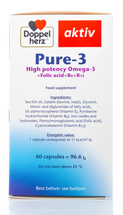 Doppelherz Aktiv Pure-3 Omega-3 60 Capsule