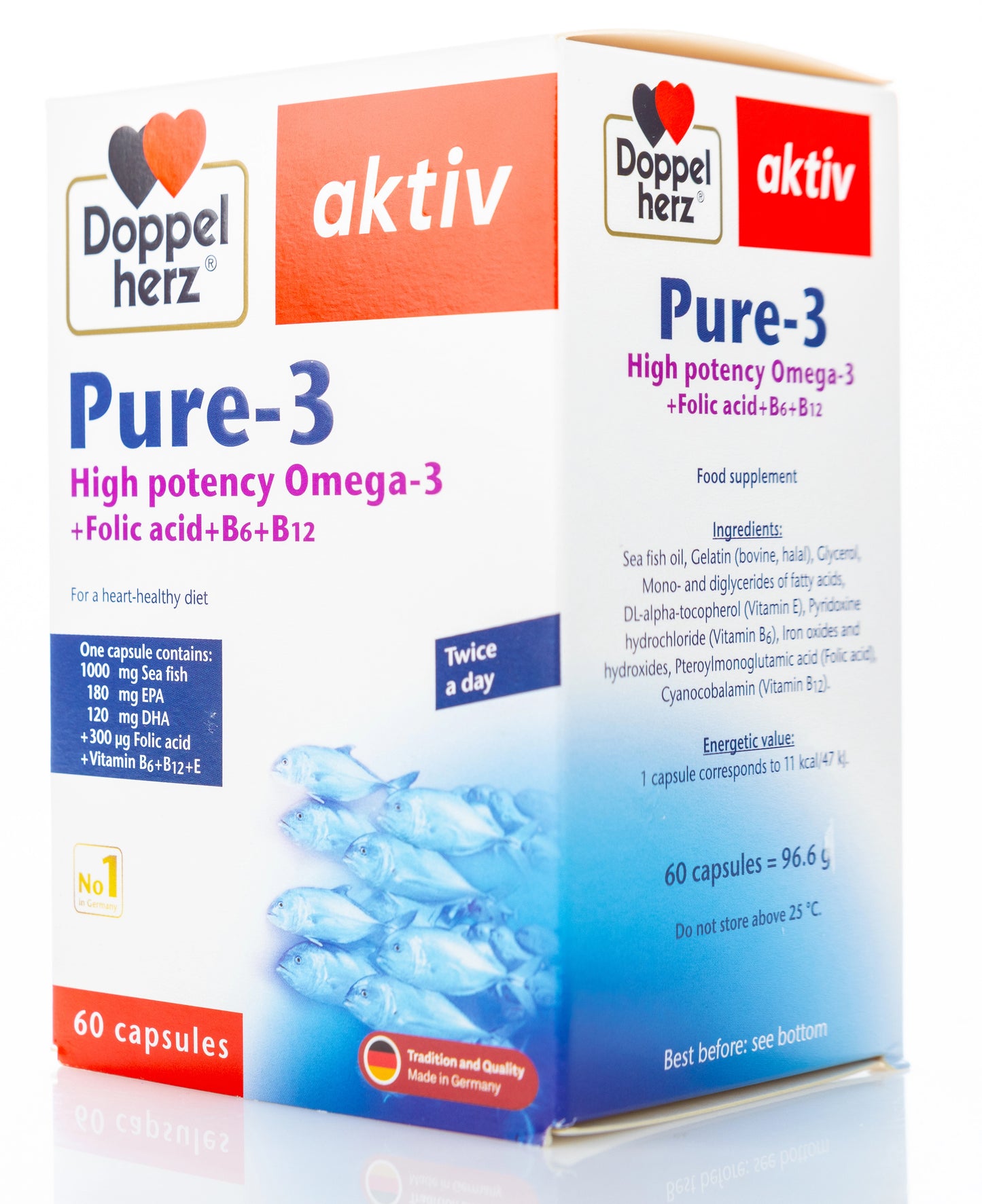 Doppelherz Aktiv Pure-3 Omega-3 60 Capsule