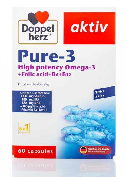 Doppelherz Aktiv Pure-3 Omega-3 60 Capsule
