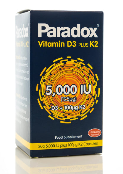Paradox Vitamin D3 Plus K2 30 Capsules
