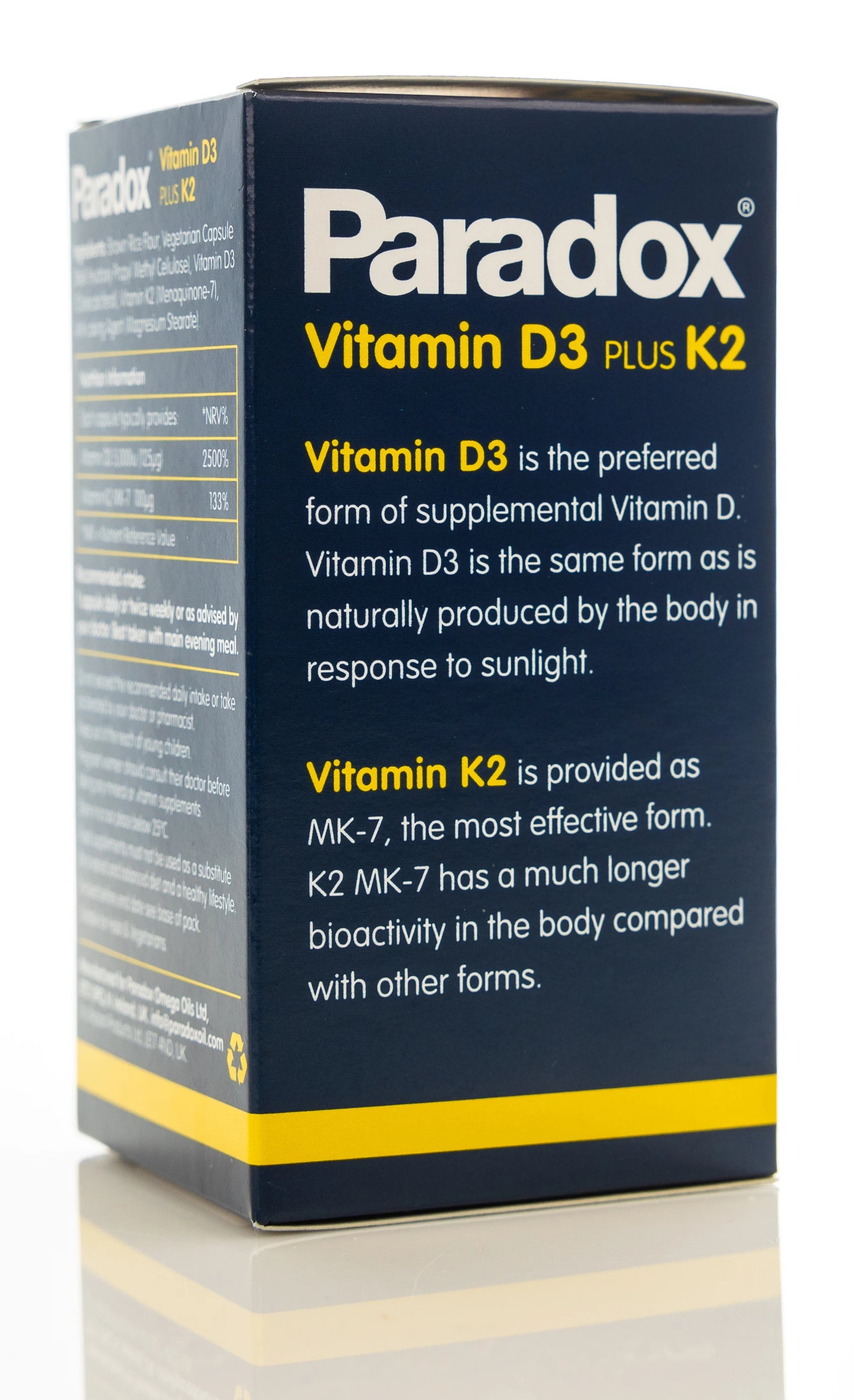 Paradox Vitamin D3 Plus K2 30 Capsules