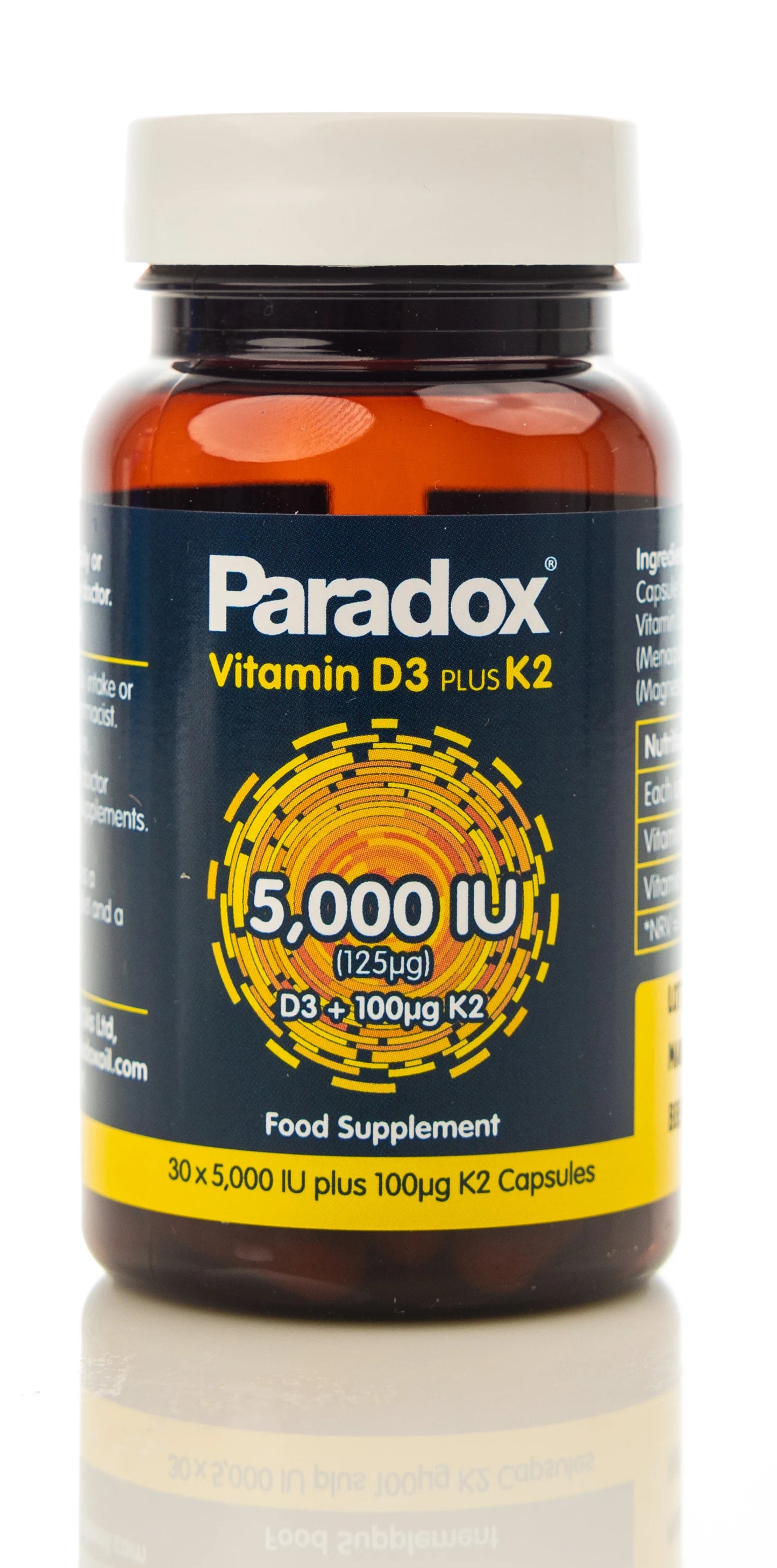 Paradox Vitamin D3 Plus K2 30 Capsules