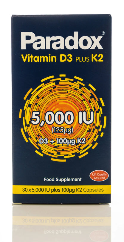 Paradox Vitamin D3 Plus K2 30 Capsules