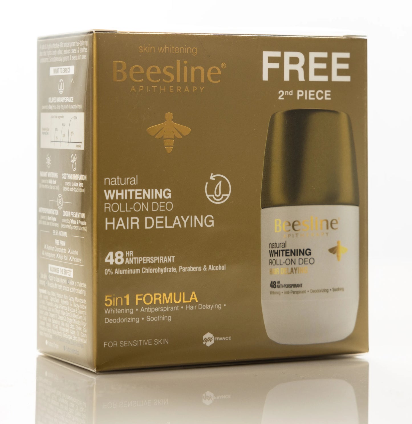Beesline 48 Hours Whitening Roll On Deo Hair Delay 50 Ml 1+1 Offer Pack