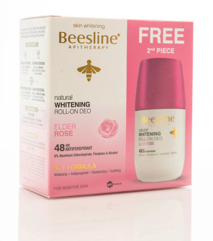 Beesline 48 Hours Whitening Roll On Deo Elder Rose 50 Ml 1+1 Offer Pack