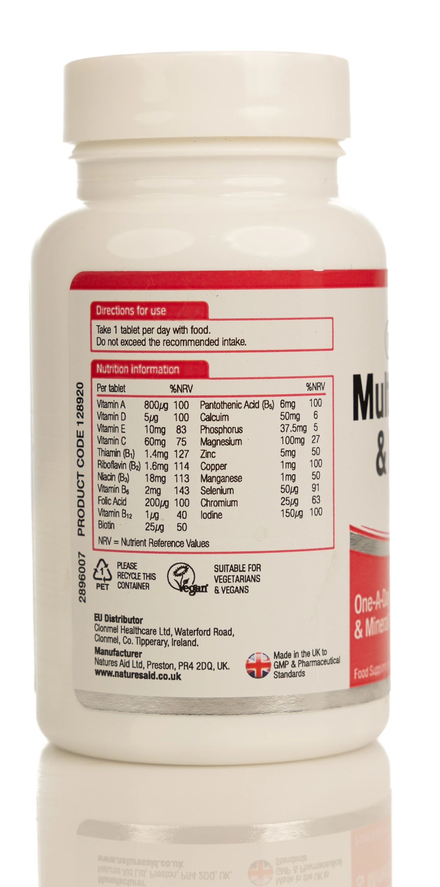 Natures Aid Multi-Vitamins & Minerals Complete 60 Tablet