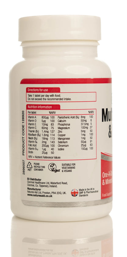 Natures Aid Multi-Vitamins & Minerals Complete 60 Tablet