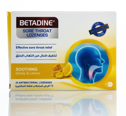 Betadine Throat Honey & Lemon 24Lozenges