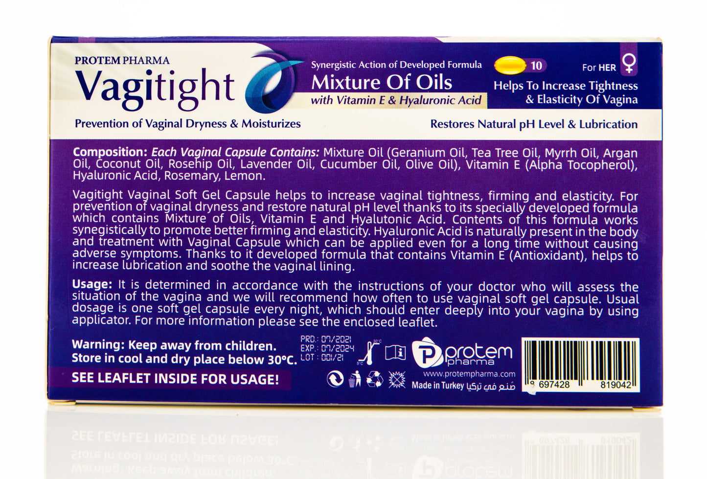Vagitight Vaginal Suppository 10 Pieces