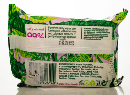 Femfresh 0% Sensitive Intimate 25 Wipes