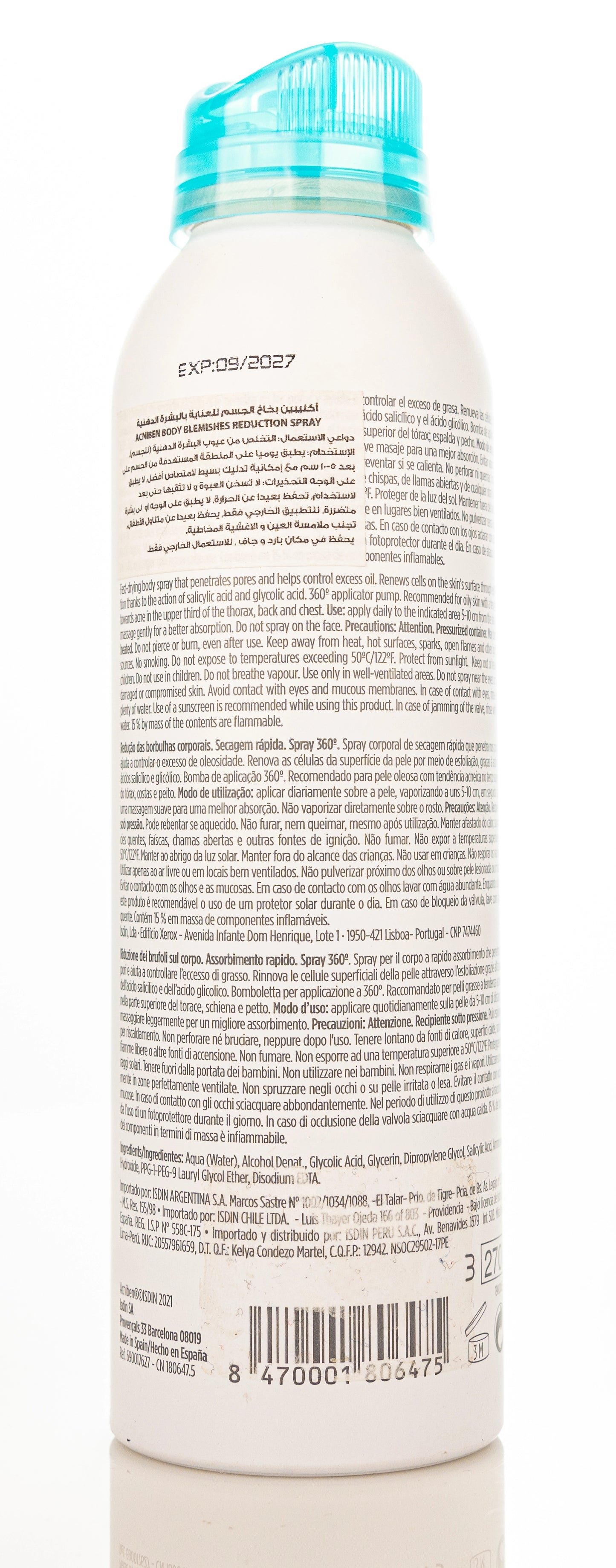 Isdin Acniben Body Blemish Reduction Spray 150 Ml