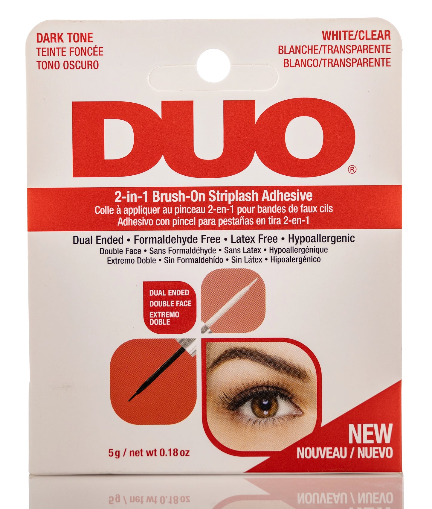 Duo 2-in-1 Brush On Striplash Adhesive [White/Clear] 5 Gm