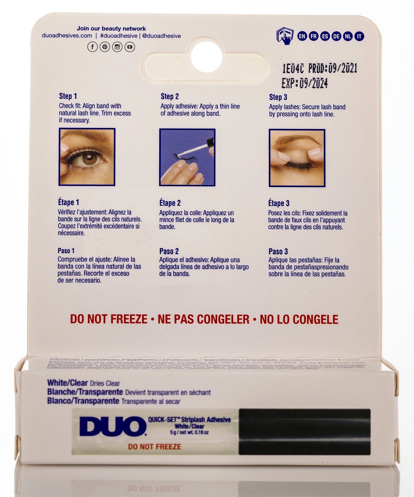 Duo Quick-Set Striplash Adhesive [White/Clear] 5 Gm
