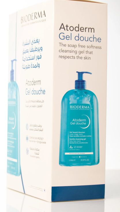 Bioderma Atoderm Gel Douche 1 Liter + 200 Ml Offer Pack