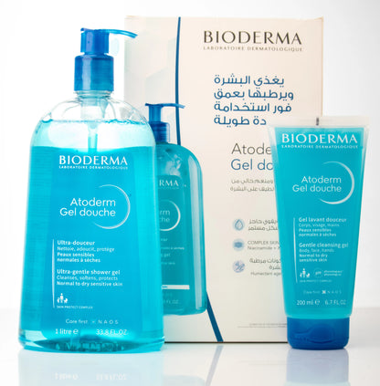 Bioderma Atoderm Gel Douche 1 Liter + 200 Ml Offer Pack